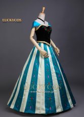 画像2: Frozen アナと雪の女王 アナ Anna ドレス コスプレ衣装 (2)