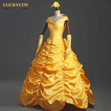 画像3: 美女と野獣 ベル プリンセス ドレス コスプレ衣装 (3)
