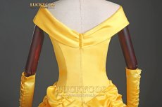画像7: 美女と野獣 ベル プリンセス ドレス コスプレ衣装 (7)