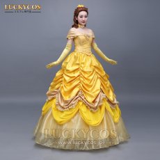 画像4: 美女と野獣 ベル プリンセス ドレス コスプレ衣装 (4)