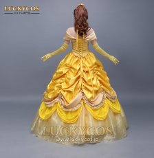 画像7: 美女と野獣 ベル プリンセス ドレス コスプレ衣装 (7)