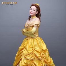 画像8: 美女と野獣 ベル プリンセス ドレス コスプレ衣装 (8)