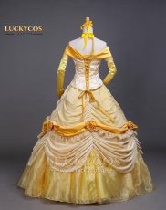 画像4: 美女と野獣 ベル プリンセス ドレス コスプレ衣装 (4)