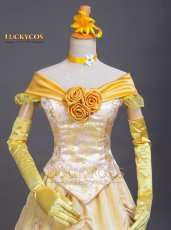 画像5: 美女と野獣 ベル プリンセス ドレス コスプレ衣装 (5)