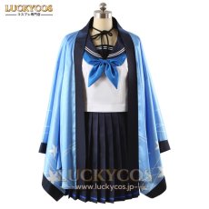 画像1: ブルーアーカイブ-Blue Archive- 桐生キキョウ セーラー服 羽織 コスプレ衣装 (1)