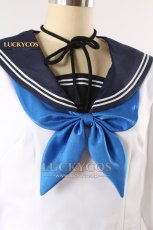 画像9: ブルーアーカイブ-Blue Archive- 桐生キキョウ セーラー服 羽織 コスプレ衣装 (9)