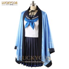 画像3: ブルーアーカイブ-Blue Archive- 桐生キキョウ セーラー服 羽織 コスプレ衣装 (3)