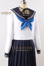 画像8: ブルーアーカイブ-Blue Archive- 桐生キキョウ セーラー服 羽織 コスプレ衣装 (8)
