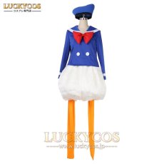 画像12: ドナルドダック Donald Duck  ブラック ブル一 海軍服 コスプレ衣装 (12)
