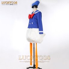 画像14: ドナルドダック Donald Duck  ブラック ブル一 海軍服 コスプレ衣装 (14)