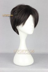 画像2: 進撃の巨人 調査兵団 リヴァイ コスプレウィッグ かつら 専用ネット付 (2)