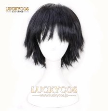 画像1: 通用ブラック コスプレウィッグ かつら 専用ネット付 (1)