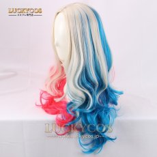 画像3: スーサイドスクワッド ハーレイ・クイン Harleen Quinzel コスプレウィッグ かつら 専用ネット付 (3)