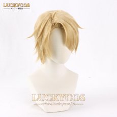 画像1: ヘタリアWorld☆Stars アルフレッド·F·ジョーンズ コスプレウィッグ かつら 専用ネット付 (1)