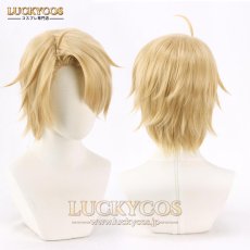 画像4: ヘタリアWorld☆Stars アルフレッド·F·ジョーンズ コスプレウィッグ かつら 専用ネット付 (4)
